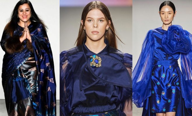 Indian Designer Sanjukta Dutta’s latest Collection Painted The New York Fashion Week Ramp With Blue And Traditional Motifs