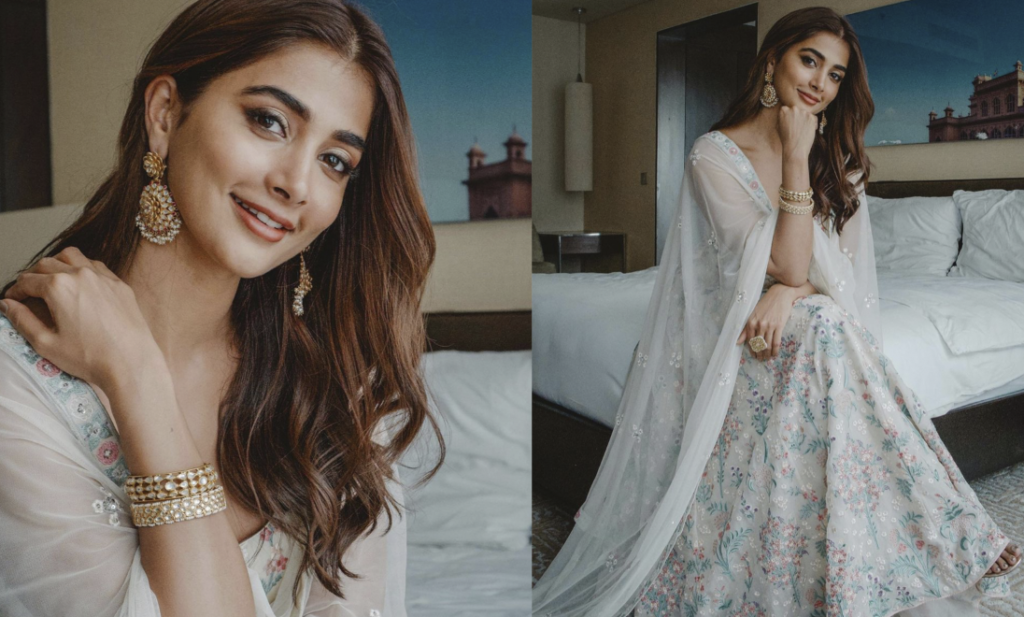 Pooja Hegde Dresses Up For Spring In This Anita Dongre Anarkali Set Pooja Hegde Dresses Up For Spring In This Anita Dongre Anarkali Set