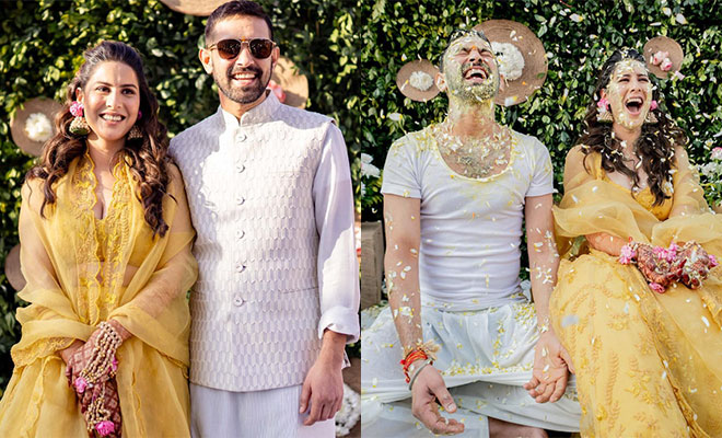 Vikrant Massey Drops Haldi Pics From His Wedding To Sheetal Thakur. Yellow Looks The Colour Of Fun!