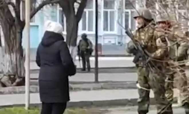 Ukrainian Woman Confronts Russian Soldier Amidst War By Offering Him Sunflower Seeds, Video Goes Viral