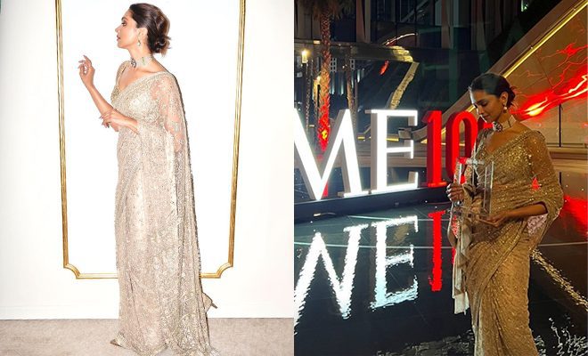 Deepika Padukone Tunes Into Her Classic Saree Avatar For Time 100 Impact Awards, And No Prizes For Guessing The Designer