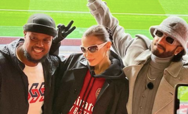 Ranveer Singh Poses With Supermodel Bella Hadid In London. Baba Is Everywhere And We Are Loving It