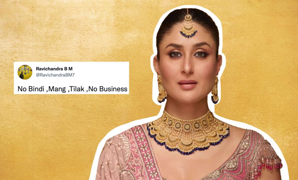 Kareena Kapoor Receives Backlash For Skipping A Bindi In Jewellery Ad. Yeh Trolls Haaye, Baithe Bithaye, Problems Dhikhaye Kareena Kapoor Receives Backlash For Skipping A Bindi In Jewellery Ad. Yeh Trolls Haaye, Baithe Bithaye, Problems Dhikhaye