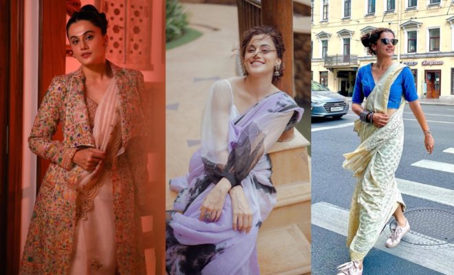 dunki-star-taapsee-pannu-saree-collection-styles-fashion-instagram