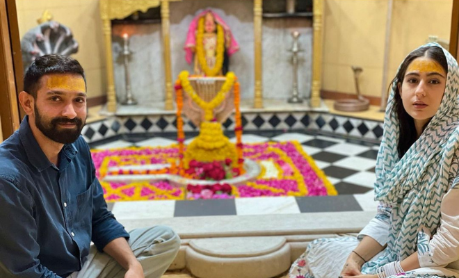 Sara Ali Khan Posts Tranquil Pictures Praying With ‘Gaslight’ Co-Star Vikrant Massey