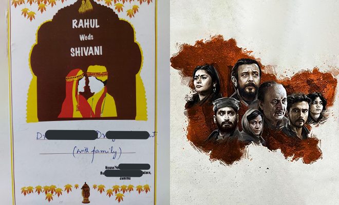 A Jammu Couple Made Their Wedding Card Inspired By ‘The Kashmir Files’. We Get The Emotions But Isn’t This A Bit Much?