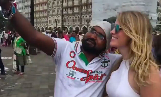 Caucasian Woman Charges Rs. 100 From Indian Men Wanting A Selfie With Her. We’re Shallow, And She’s Smart!
