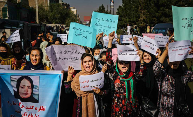 Afghan Women Protest Against Taliban In Kabul, Demand For Education And Work Rights