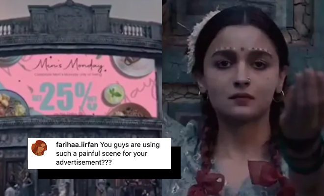 Pakistani Cafe Draws Flak For Using A Scene From Alia Bhatt’s ‘Gangubai Kathiawadi’ To Advertise A Discount For Men