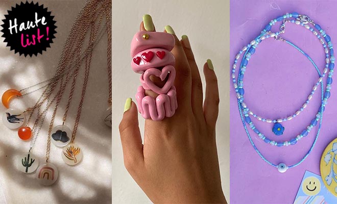 beaded-bracelet-clay-rings-handmade-summer-colourful-jewellery-buy-online-y2k-trend