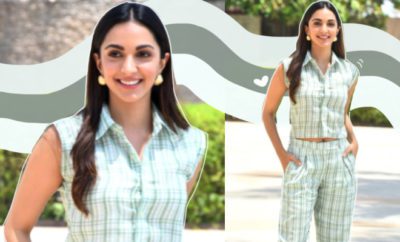 kiara-advani-mint-green-check-co-ord-set-jugjugg-jeeyo-promotions