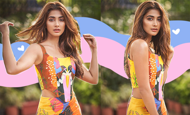 Pooja Hegde Looks Pretty In Prints As She Styles This Venetian Corset. Can We Join The Print Party?