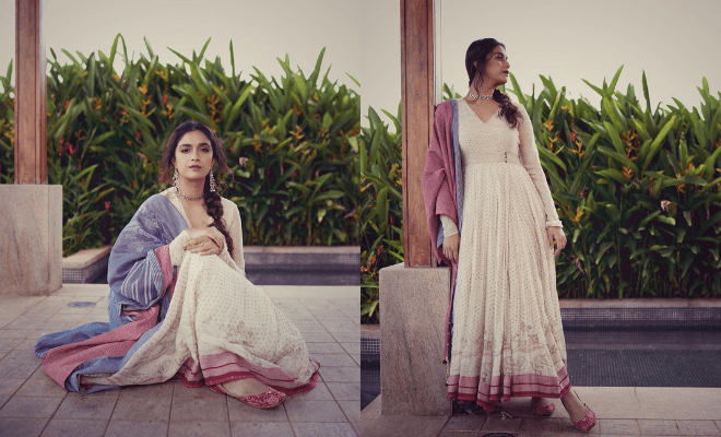 Keerthy Suresh Is The Epitome Of Elegance In This White Anarkali