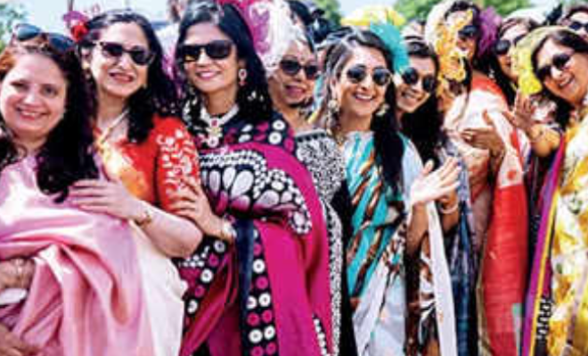 1,000 Women Honour Indian Culture By Wearing Sarees To Ladies’ Day At The Royal Ascot
