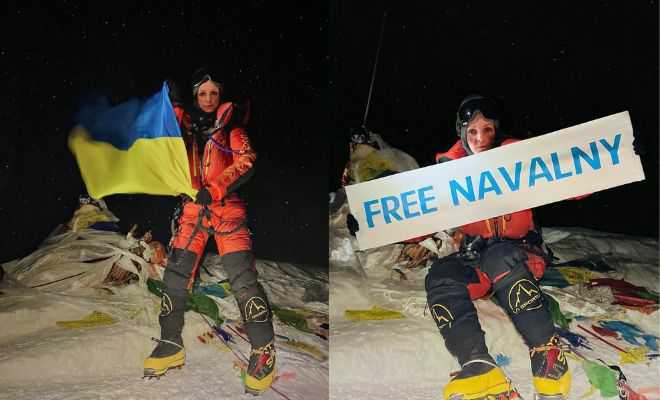 Katya Lipka, Russian Mountaineer Unfurls Ukrainian Flag On Mt. Everest To Express Dissent Against Russia-Ukraine War