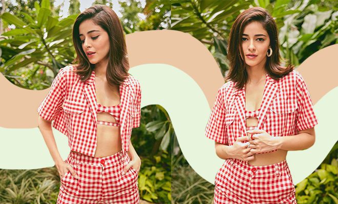 ananya-panday-co-ord-set-gingham-liger-promotions-pictures