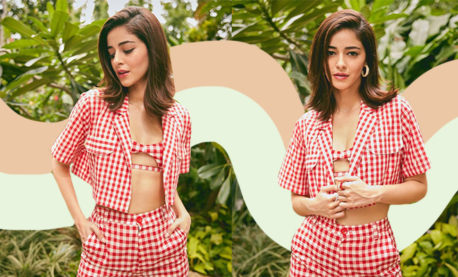 ananya-panday-co-ord-set-gingham-liger-promotions-pictures
