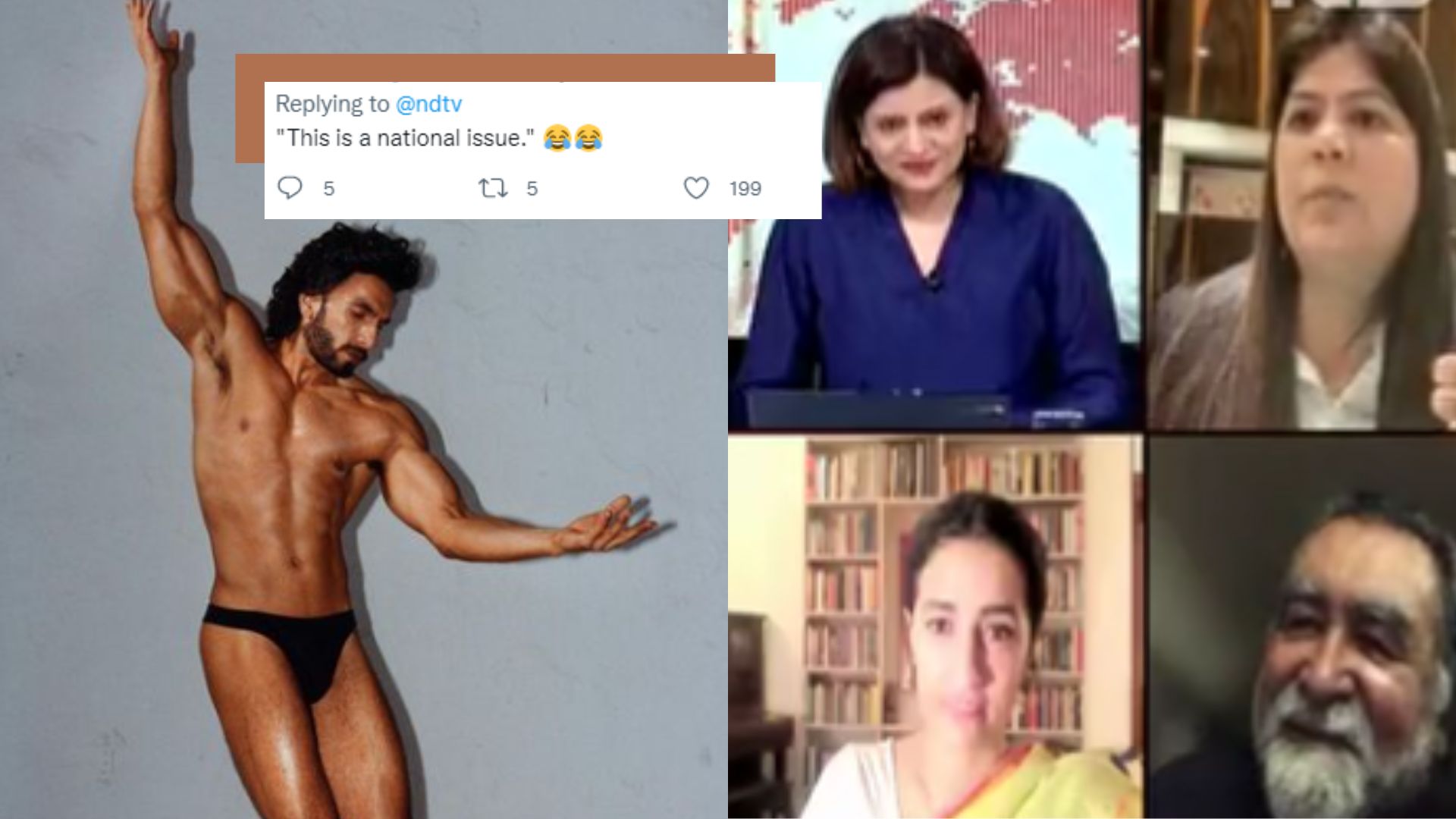 News Debate Video Clip That Made Ranveer Singh’s Bum A National Issue Has The Internet In Splits
