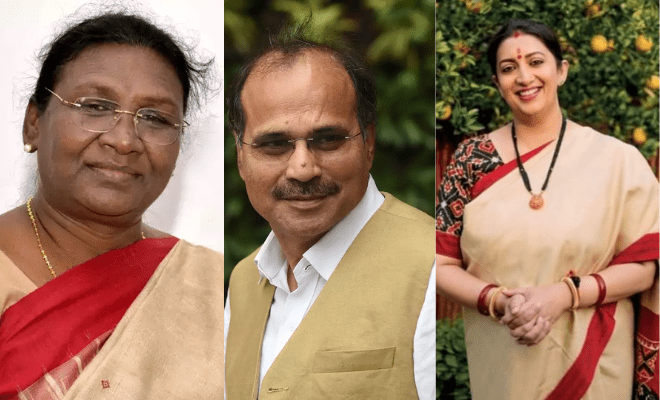 Congressman Adhir Chowdhury Calls President Droupadi Murmu ‘Rashtrapatni’, Smriti Irani, Nirmala Sitharaman Demand Apology