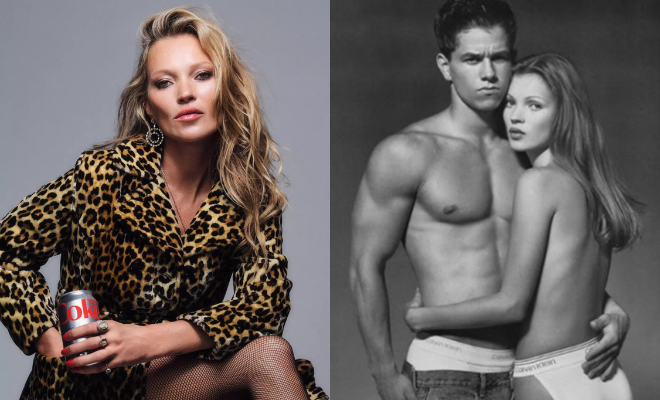 Kate Moss Felt “Vulnerable And Scared” While Shooting Topless For Calvin Klein With Mark Wahlberg