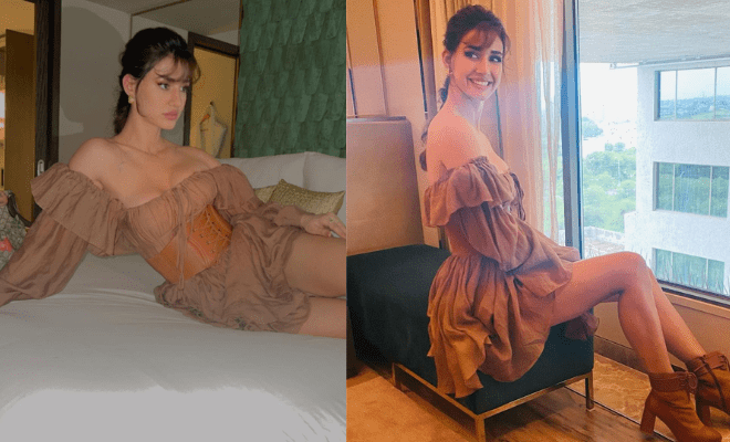 Disha Patani Looks Like A Barbie Doll In Brown Organza Mini Dress For ‘Ek Villain Returns’ Promotion. We Love It!