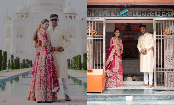 Newlyweds Payal Rohatgi And Sangram Singh’s Post Wedding Destinations Are Mahadev Temple And Taj Mahal