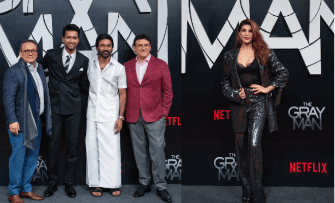 Dhanush, Vicky Kaushal, Russo Brothers, Jacqueline Fernandez, And Others Shine At ‘The Gray Man’ India Premiere