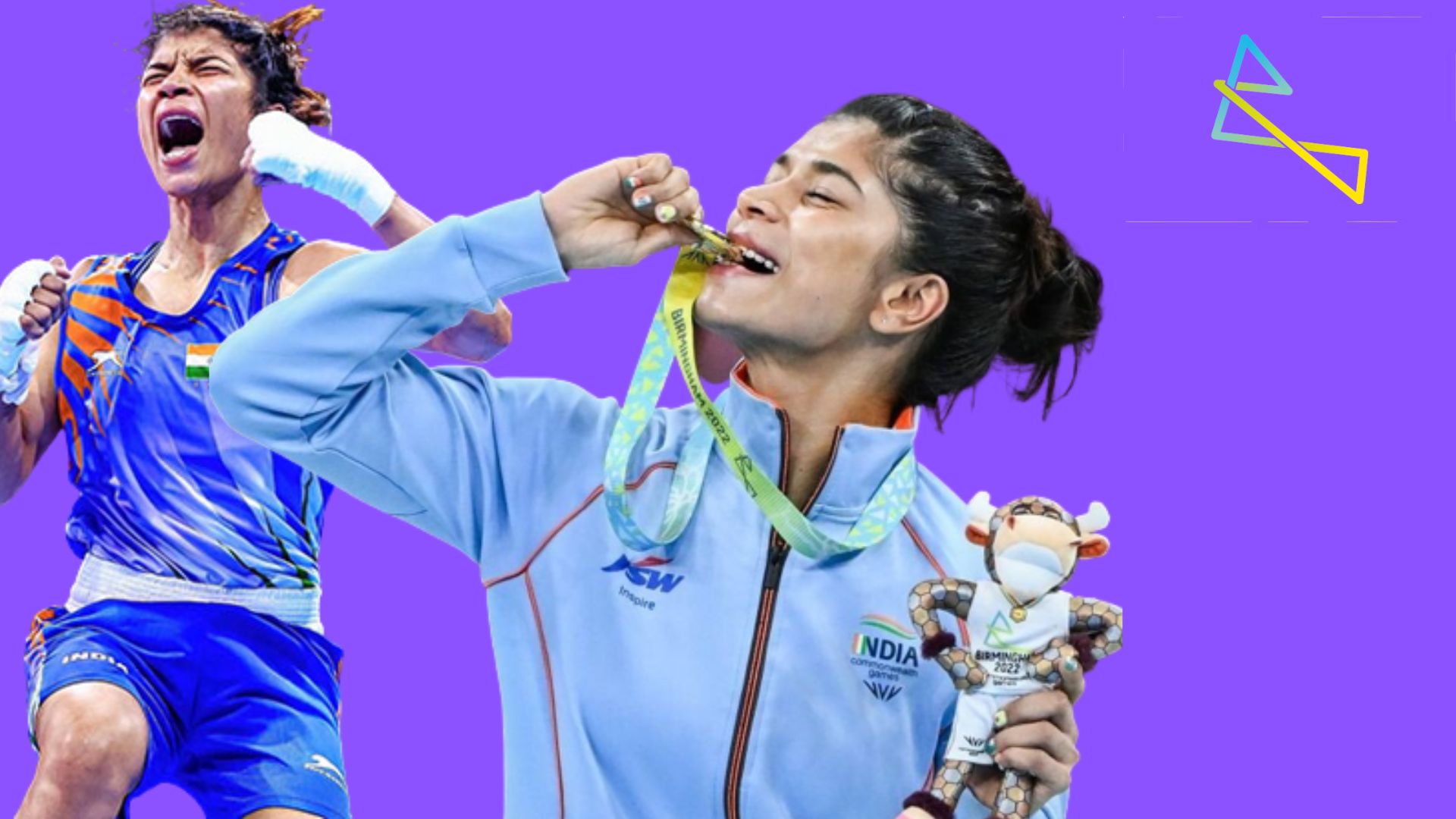 CWG 2022: Nikhat Zareen Brings Home A Gold Medal. We Love How She’s Flaunting Her Tricoloured Nails With Her Win!