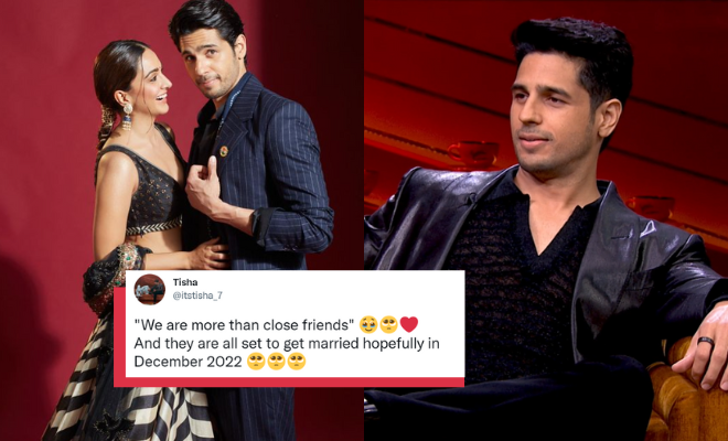 Sidharth Malhotra, Kiara Advani’s Relationship Is Now ‘Koffee With Karan’ Official And Fans Are Manifesting Their Shaadi!