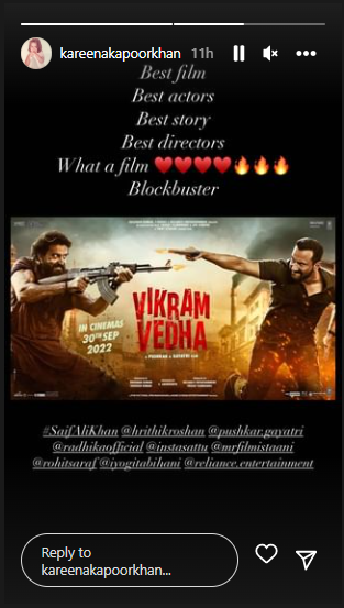 Kareena Kapoor Reviews Hubby Saif Ali Khan And Hrithik Roshan’s ‘Vikram Vedha’