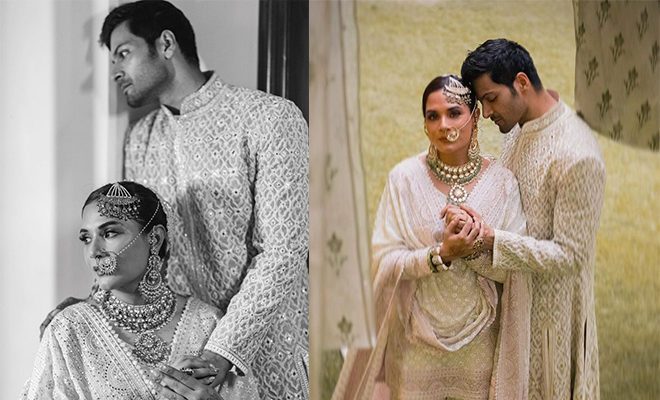 Richa Chadha And Ali Fazal Ditch The Usual Red To Sport Ivory Wedding Looks. They Got The Royal Memo Right!