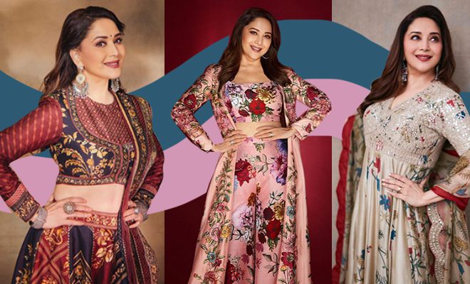 From Tropical Gardenia To Festive Red, Madhuri Dixit Has Maja With Florals And Here’s How You Too Can