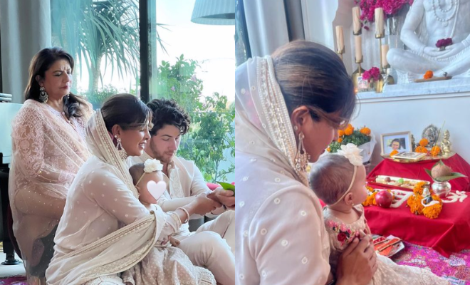 Priyanka Chopra Sends ‘Love And Light’ To Her Fans As She Does Diwali Puja With Nick Jonas And Malti Marie!