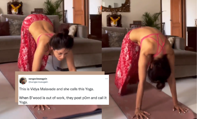 Woman Slut-Shames Vidya Malavade, Says Her Yoga Video Looks Like Porn Due To Skimpy Clothes. Ab Kya Saree Pehenke Asan Karen?