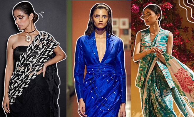 indian-designer-new-age-saree-designs-slit-jacket-cord-saree