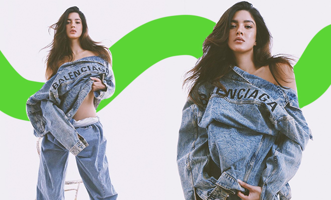 shanaya-kapoor-balenciaga-fashion-denim-on-denim-look-pictures