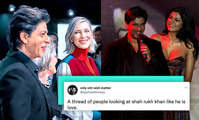 Twitter Thread Shows Pics Of People Looking At Shah Rukh Khan Like He Is Love. Sabko Kuch Kuch Hota Hai, Yaar! Twitter Thread Shows Pics Of People Looking At Shah Rukh Khan Like He Is Love. Sabko Kuch Kuch Hota Hai, Yaar!