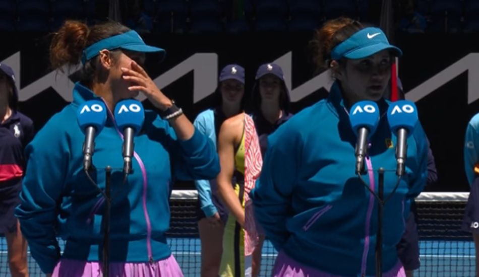 A Tearful Sania Mirza Bids Farewell To Her Grand Slam Career At Australian Open 2023 A Tearful Sania Mirza Bids Farewell To Her Grand Slam Career At Australian Open 2023