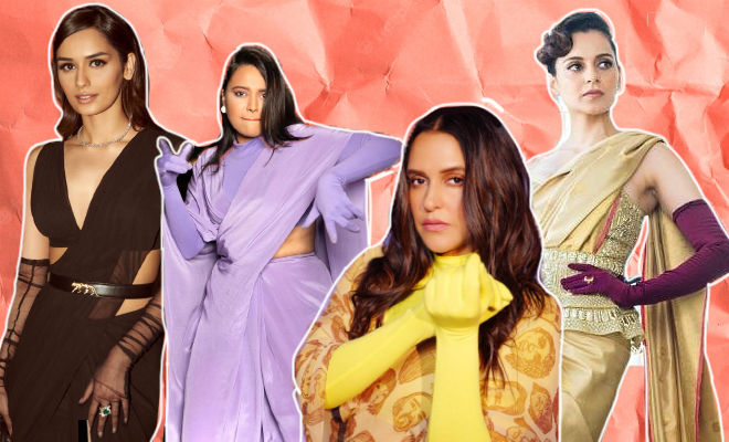manushi-chillar-swara-bhasker-neha-dhupia-saree-gloves-trends-pictures
