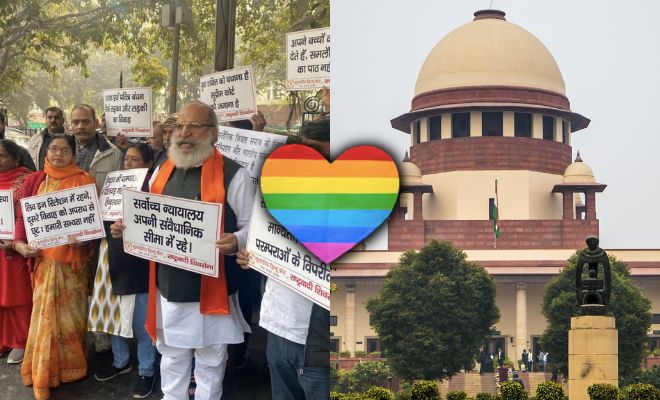 United Hindu Front Stages Protest Against SC Hearing Petitions To Legalise Same-Sex Marriage
