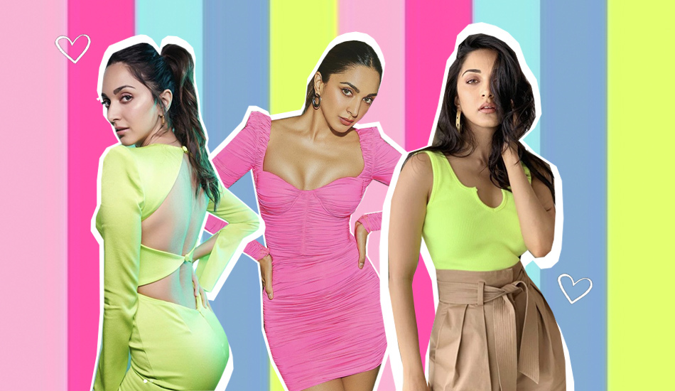 kiara-advani-candy-colours-neon-green-pink-dress-fashion-pictures