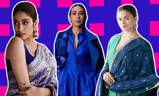 day-one-chaitra-navratri-2023-colour-royal-blue-fashion-karisma-kapoor-janhvi-kapoor-alia-bhatt