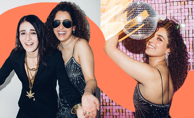 Radhika Madan And Sanya Malhotra’s Disco Outfits Are Perfect For A Bollywood-Theme Party