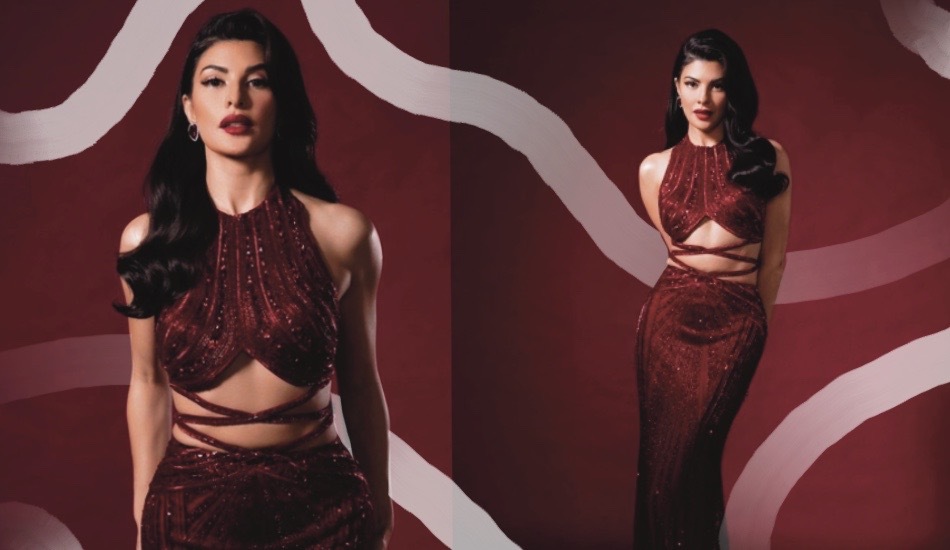 Jacqueline Fernandez Redefines Red Carpet Fashion In A High-On Shine Red Gown