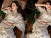 Dia Mirza In A Cream Coloured Vintage Saree Looked Like A Literal Chand Ka Tukda