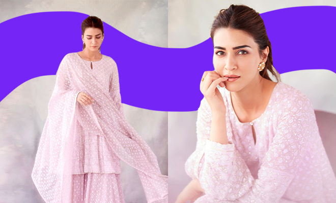 ‘Adipurush’ Star Kriti Sanon’s Chikankari Sharara Set Might Look Boring But Is Very Summer-Friendly