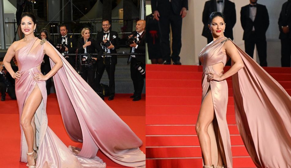 Sunny Leone In A Blush Pink Gown For Kennedy Premiere At Cannes Is A Fashion Triumph