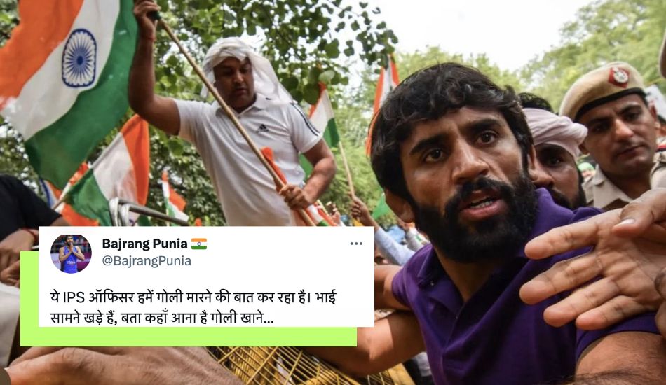 “Will Take Bullet To The Chest”: Bajrang Punia Slams Ex-IPS Officer For ‘Bullet’ Threat To Protesting Wrestlers “Will Take Bullet To The Chest”: Bajrang Punia Slams Ex-IPS Officer For ‘Bullet’ Threat To Protesting Wrestlers