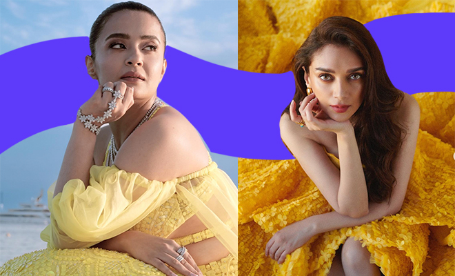 Cannes or Haldi Ceremony? We’re Not Feeling Aditi Rao Hydari And Surveen Chawla’s Yellow Looks!