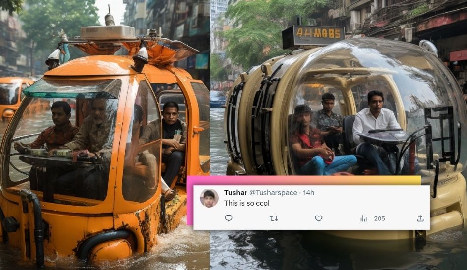 Twitter Wants These AI-Generated Amphibious Autorickshaws In Mumbai And Delhi, Since Roads Are Water Parks! Twitter Wants These AI-Generated Amphibious Autorickshaws In Mumbai And Delhi, Since Roads Are Water Parks!